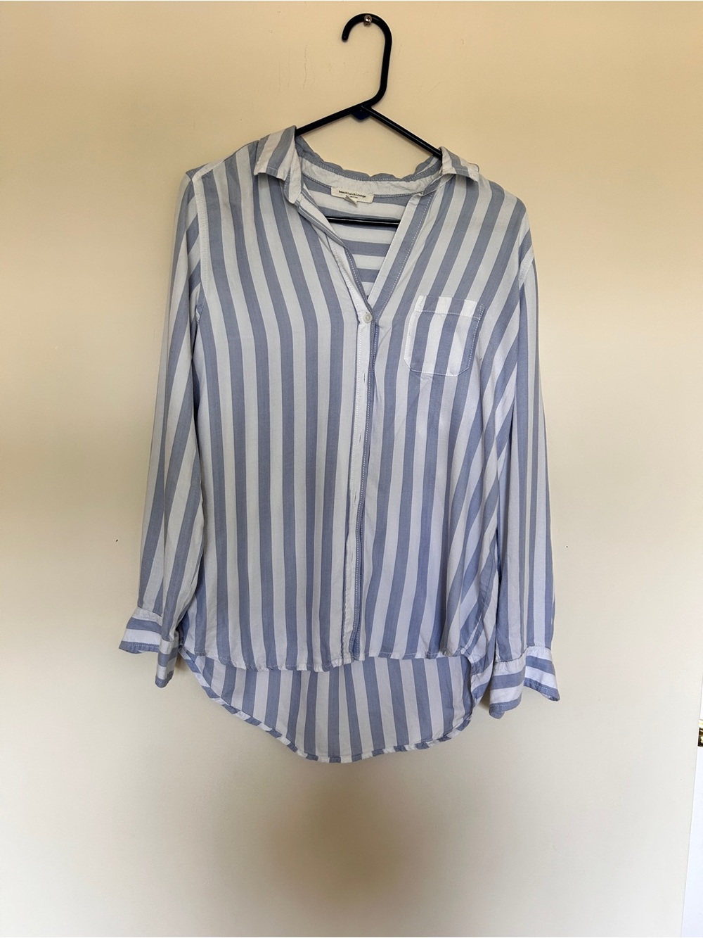 Beach Lunch Lounge Candace Striped Button-Front in Light Blue stripe Nautical S